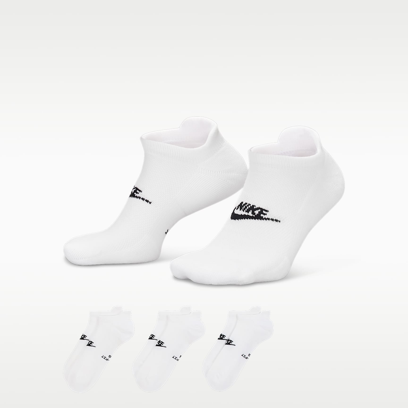 NIKE公式】Nike エブリデイ エレベーテッド ノーショウ ソックス (3 足
